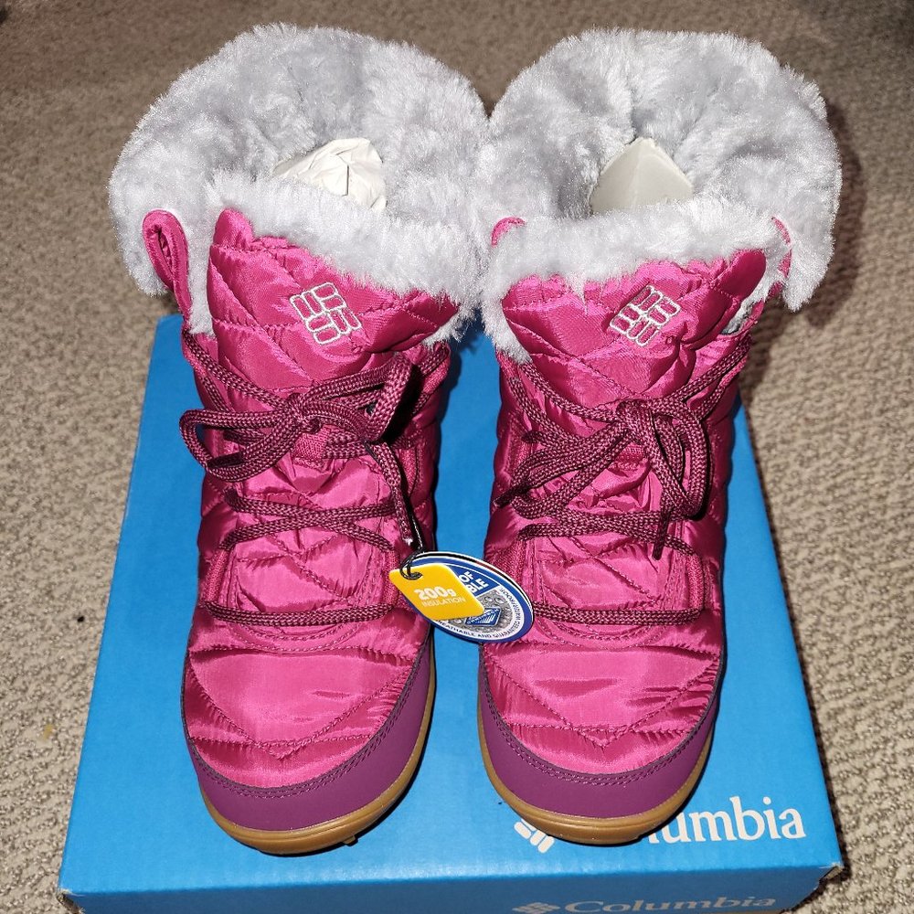 COLUMBIA YOUTH MINX SHORTY OMNI-HEAT WP BOOTS (Youth size 6 / Women's 7.5-8)